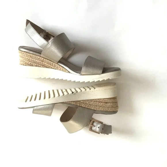 Evolve by Easy  Spirit Womens wedge sandal Heels Tan 7.5 Medium - Picture 4 of 12